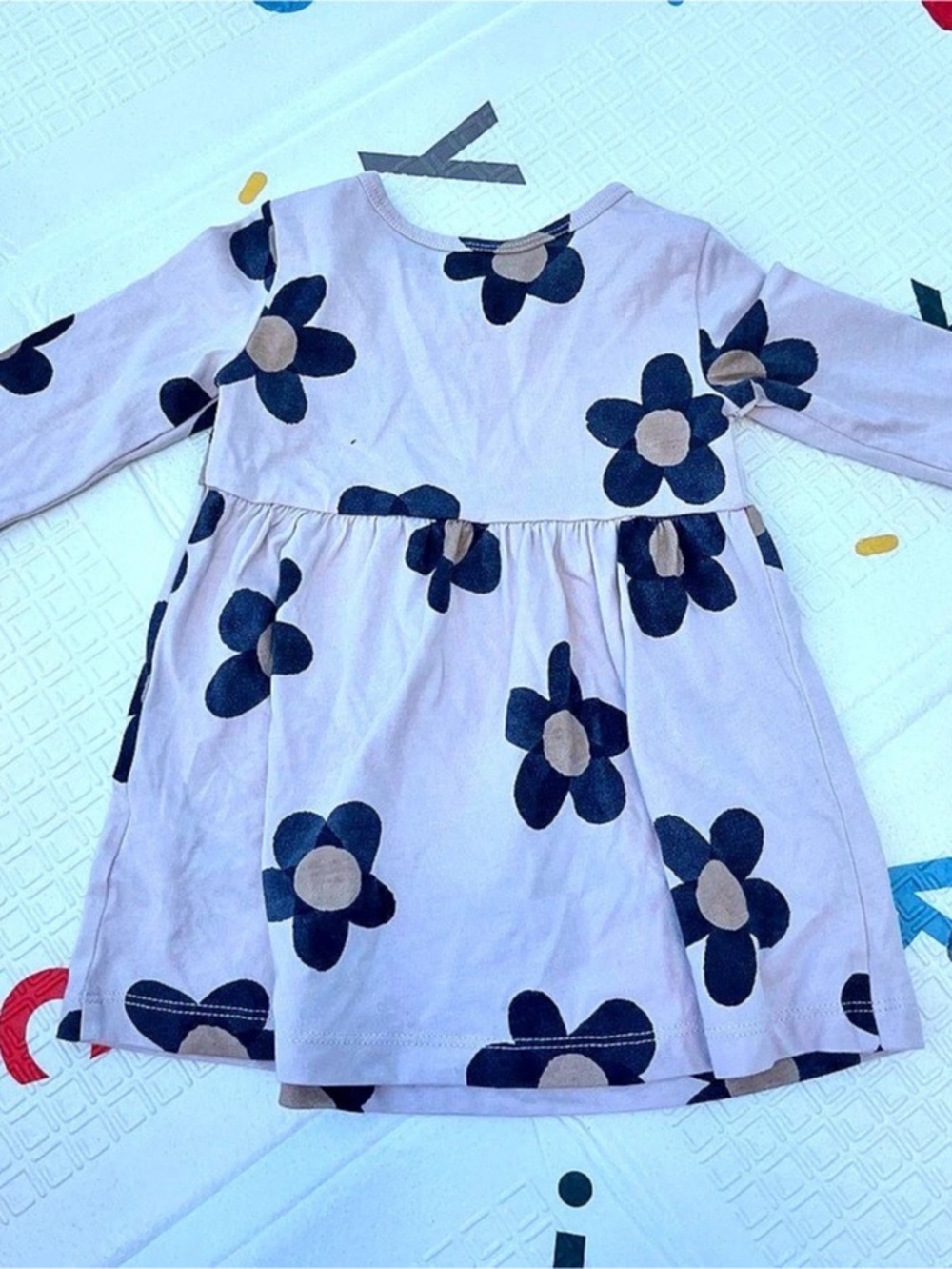 carter's Toddler Girl Floral Long-Sleeve Dress Baby 12M Pink & Black